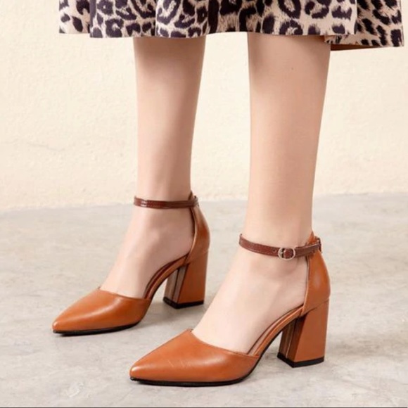 Women Pointed Toe Ankle Strap High Heel Sandals